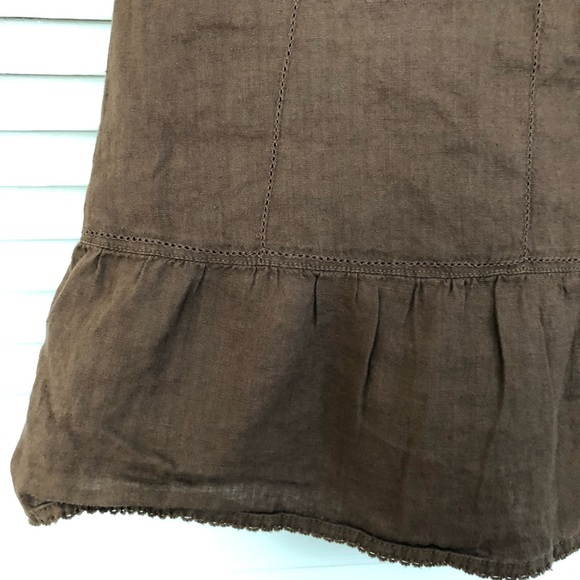 Anthropologie • Maeve Linen ruffle hem skirt - Picture 3 of 3